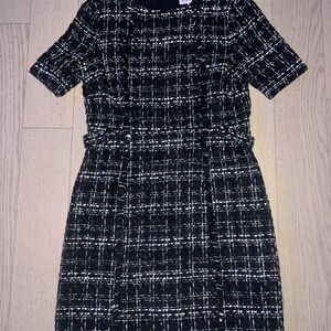 Nanette Lepore Black and White Tweed Dress